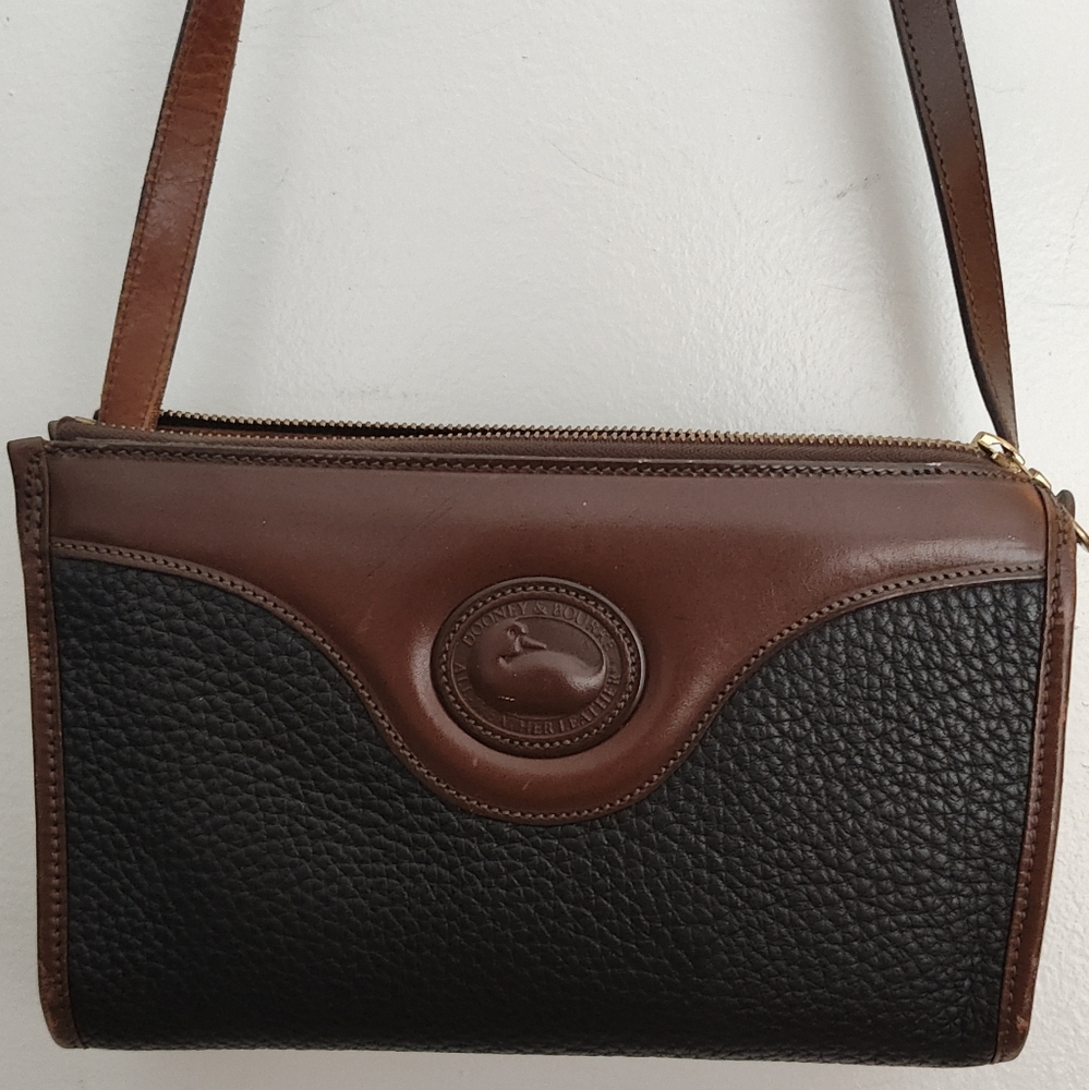 Classic Black and Brown Leather Men's Bag